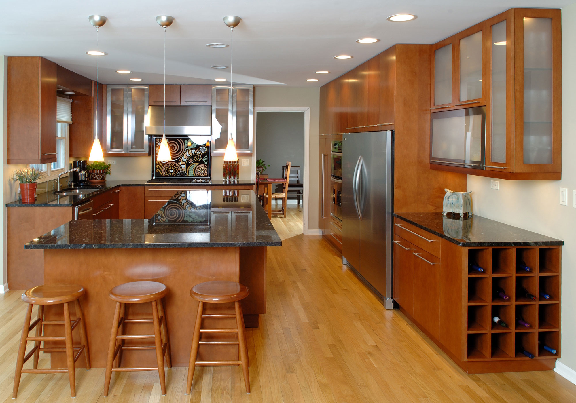 Custom Maple Kitchen Cabinets by Heartwood Custom Cabinetry