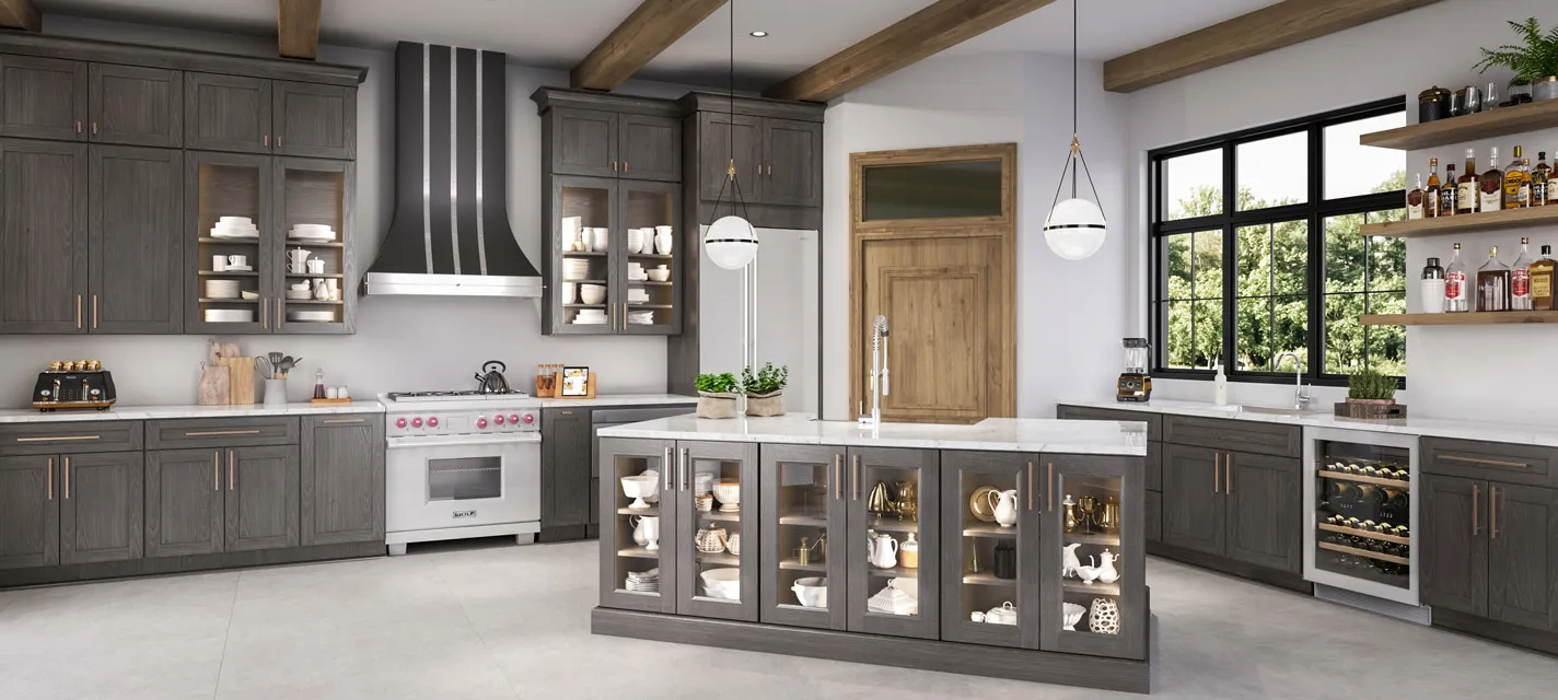 the Crestone Collection in a pre-built kitchen package by Heartwood Custom Cabinetry