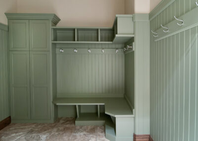 Custom closet storage by Heartwood Custom Cabinetry
